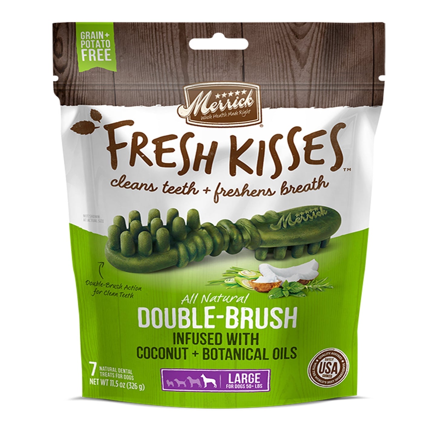 Merrick Dog Fresh Kisses Coconut Large 6,5oz, 4 Count