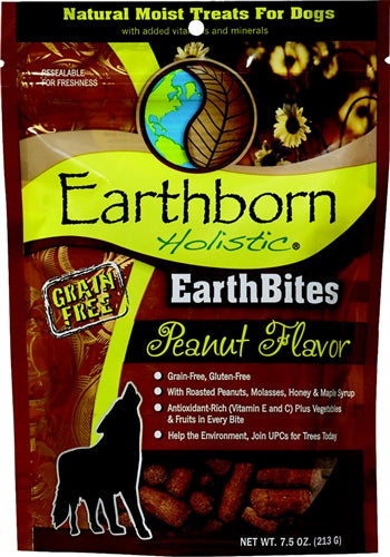 Earthborn Holistic EarthBites Grain-Free Soft Dog Treats Peanut 1ea/7,5 oz