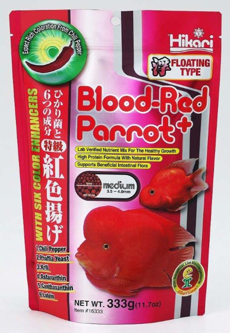 Hikari USA Blood-Red Parrot Floating Fish Food 11,7 oz Medium