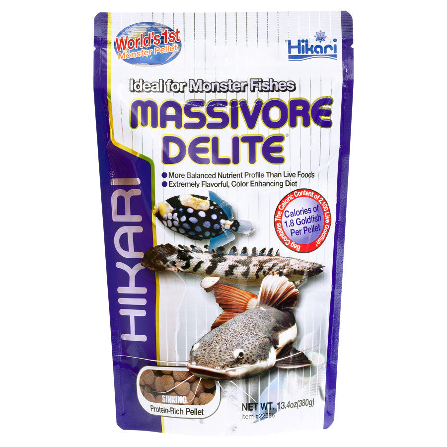 Hikari USA Massivore Delite Carnivore Pellets Fish Food 13,4 oz Large