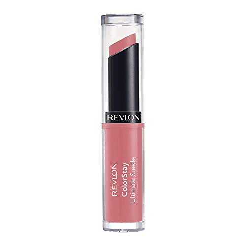 Revlon Lipstick, ColorStay Ultimate Suede Lipstick, High Impact Lip color with Moisturizing Creamy Formula, Infused with Vitamin E, 025 Socialite, 0.09 Oz