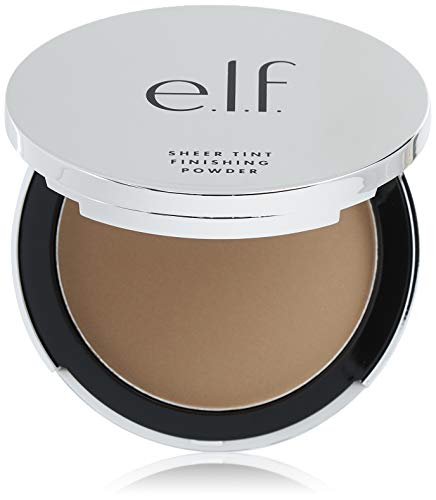e.l.f. Beautifully Bare Sheer Tint Finishing Powder, Light Coverage with a Silky Finish, Shine Free, Medium/Dark
