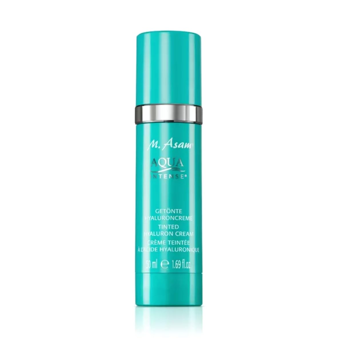 M. Asam AQUA INTENSE tinted hyaluronic cream - face cream for a natural complexion, wrinkles are visually plumped & imperfections concealed, provides the skin with moisture, 1.69 Fl Oz