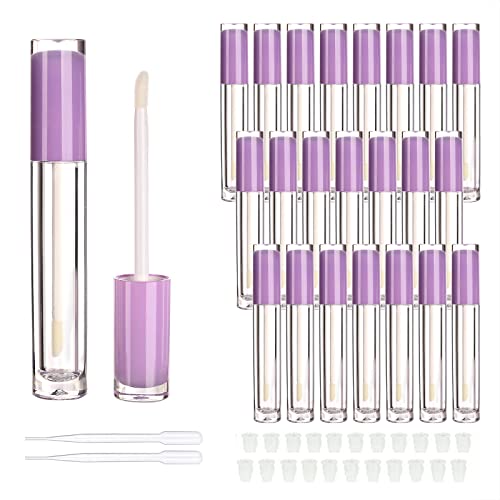 COSIDEA 22 pack empty round 5ml Purple lip gloss tubes cute lipgloss tube containers with wand wholesale in bulk lip balm container packing