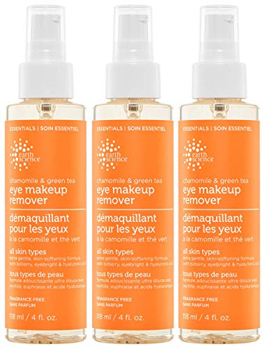 EARTH SCIENCE - Chamomile & Green Tea Natural Eye Makeup Remover(3pk, 4 fl. oz.)