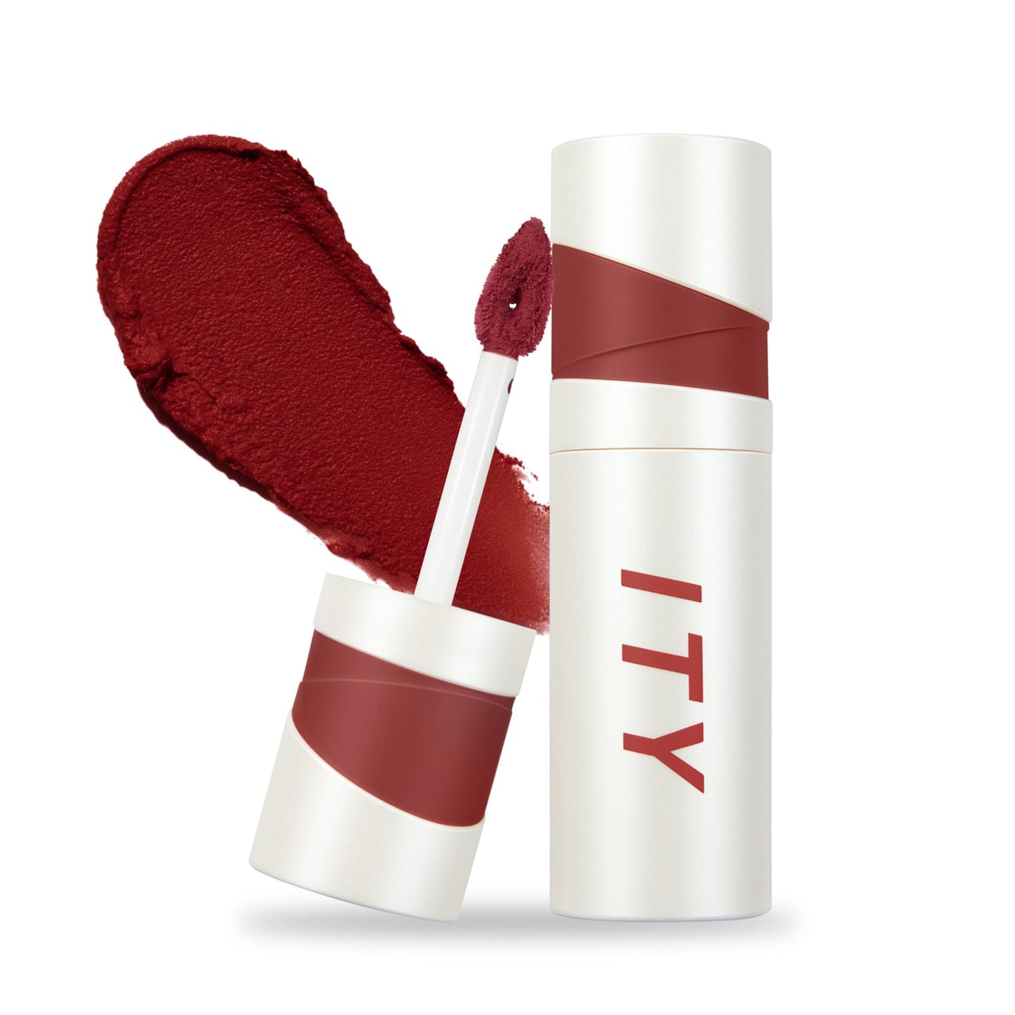 ITY Velvet Matte Finish Lip Stain-Mousse Textured Lip Clay, Red Shade, Super Stay, Rich Pigment Lip Tint Lipsticks, 0.14 oz (4g) in Ruby