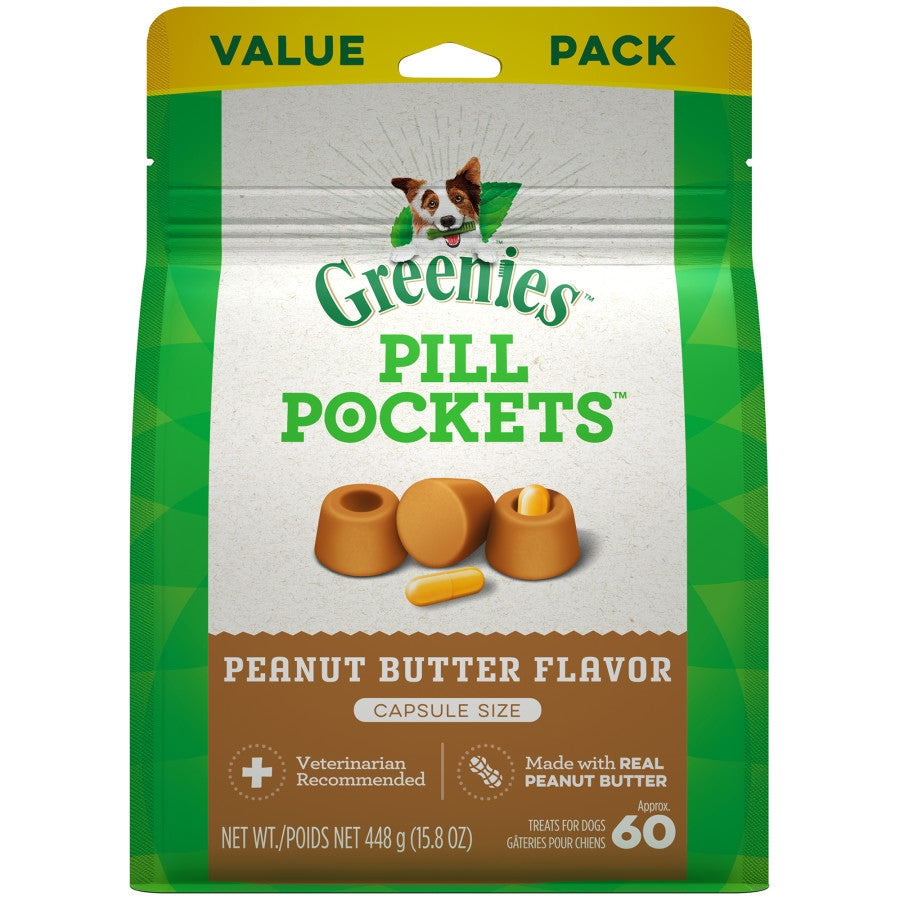 Greenies Pill Pockets for Capsules Peanut Butter 1ea/60 ct, 15,8 oz