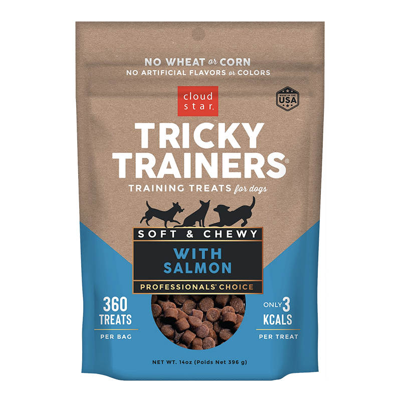 Cloud Star Chewy Tricky Trainers Salmon Flavor Dog Treats; 14oz, Bag