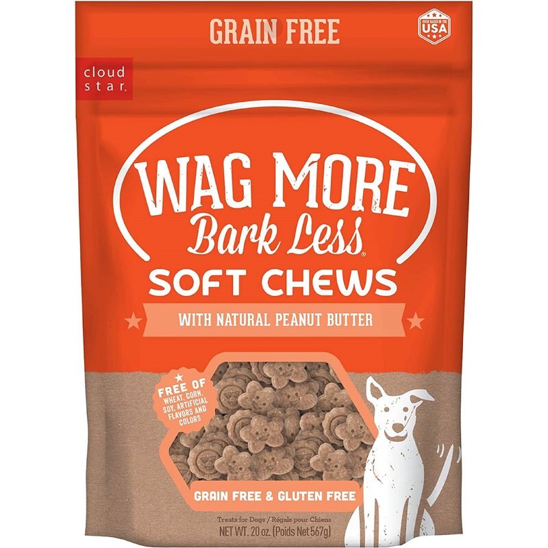Cloud Star Wagmore Dog Grain Free Soft and Chewy Peanut Butter 20oz,