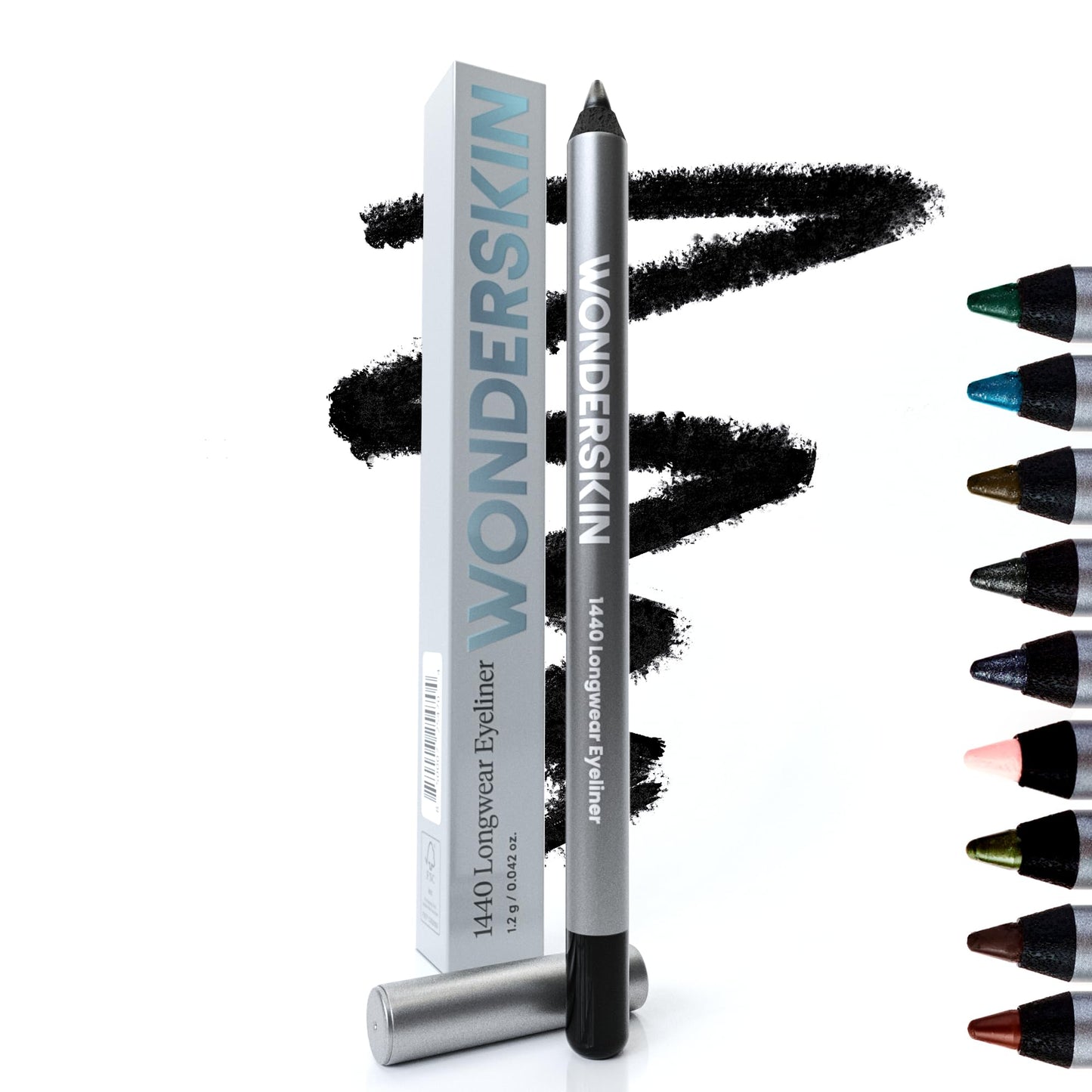 Wonderskin 1440 Longwear Eyeliner Black Eyeliner Pencil For Women Eye Makeup Waterproof Eyeliner Black Eye Pencil (Liquorice)