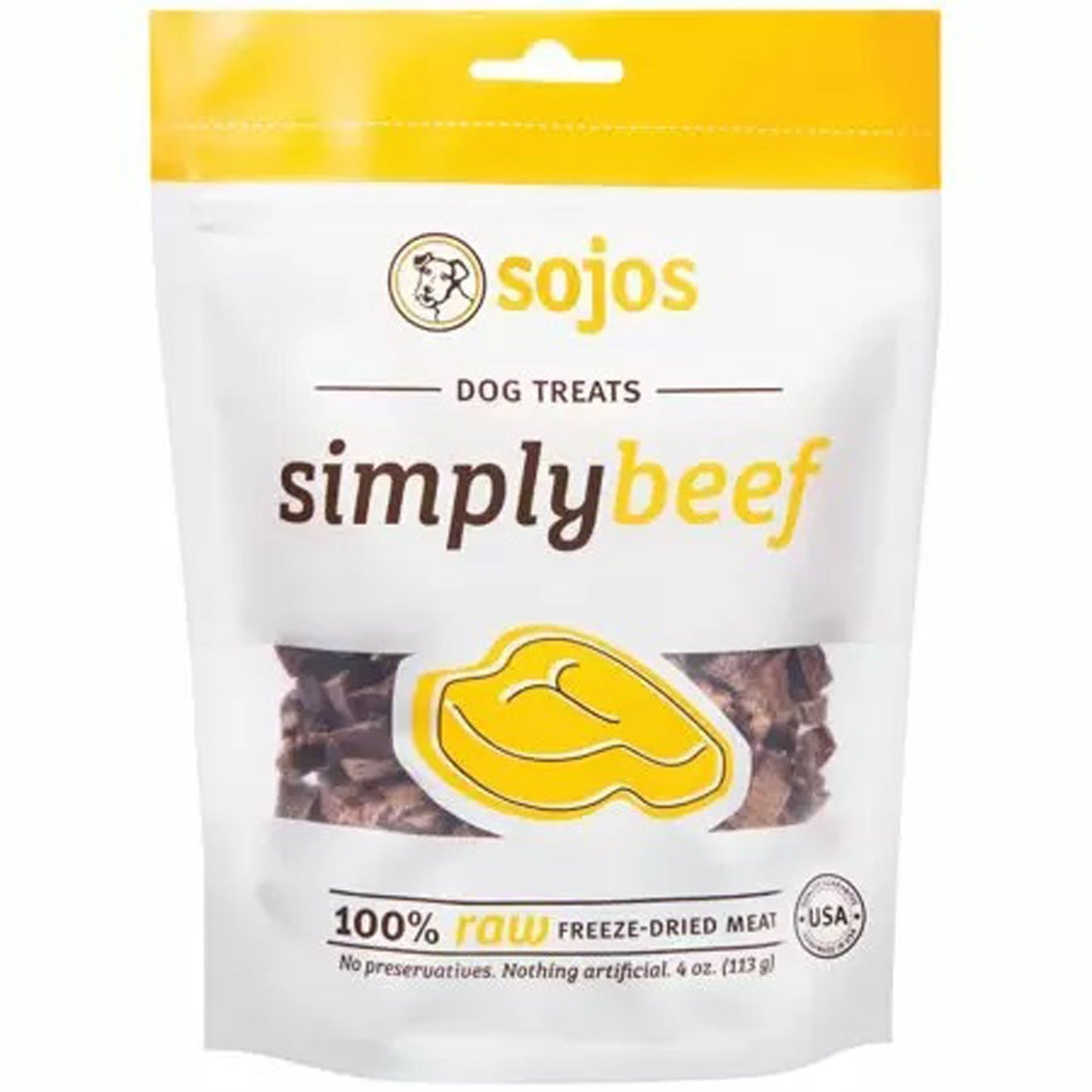Sojos Dog Simply Beef Treat 4oz,