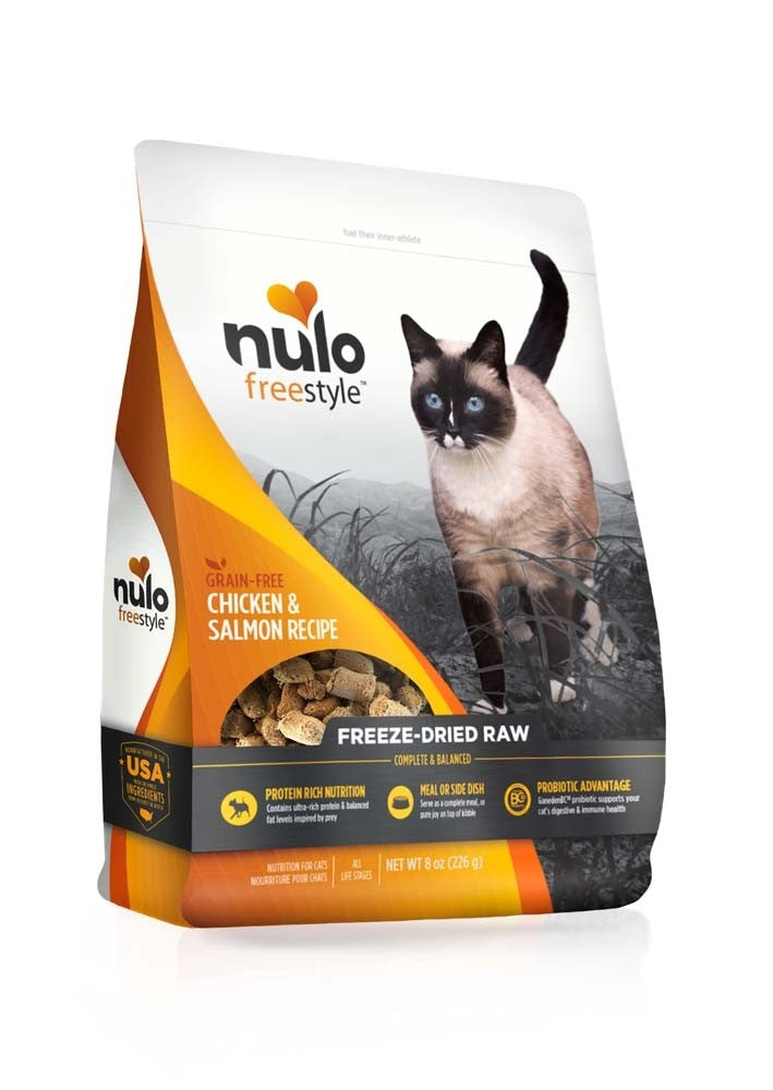 Nulo Freeze Dried Raw Chicken And Salmon Cat Food 8 oz,