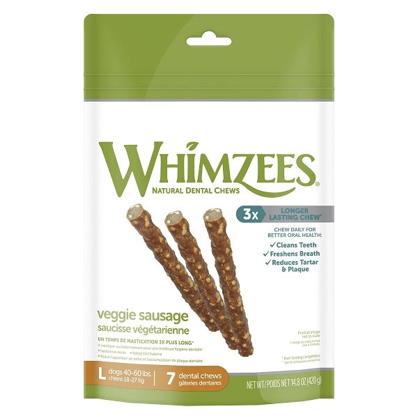 Whimzees Veggie Sausage Large 14,8 oz, Bag
