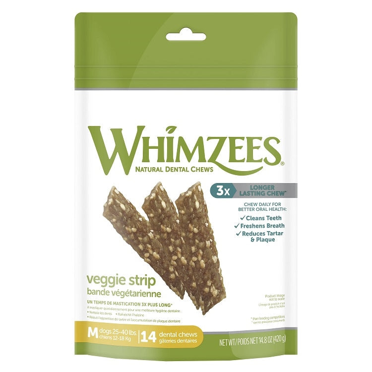 Whimzees Veggie Strip M 14,8 oz, Bag