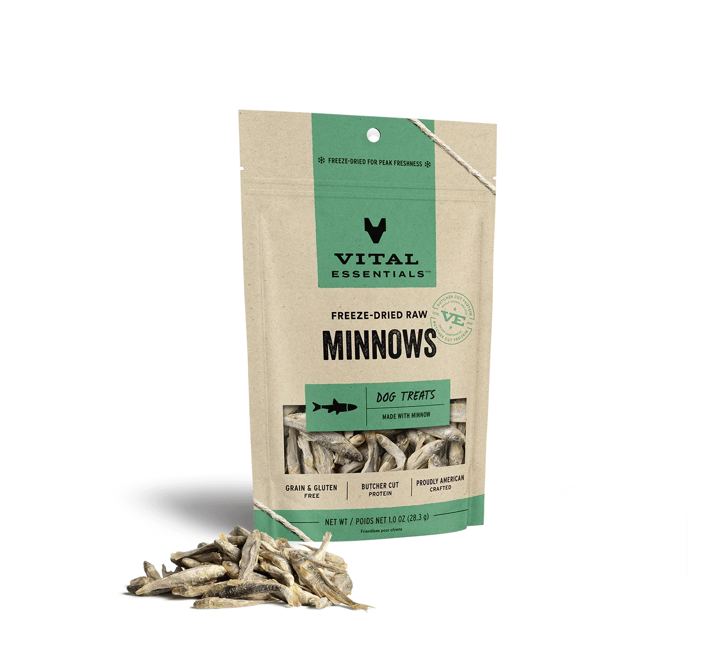 Vital Essentials Dog Freeze-Dried Treat Minnows 1oz,