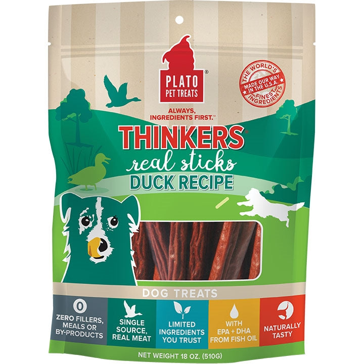Plato Dog Thinkers Stick Duck 18oz,