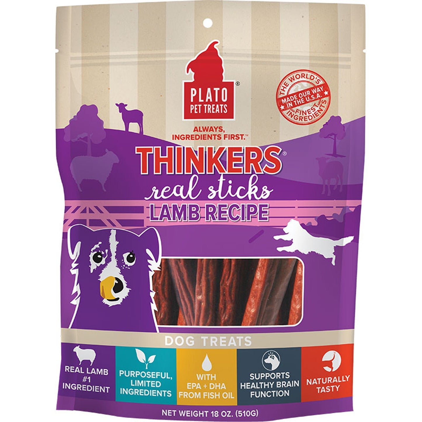 Plato Dog Thinkers Lamb 18oz,