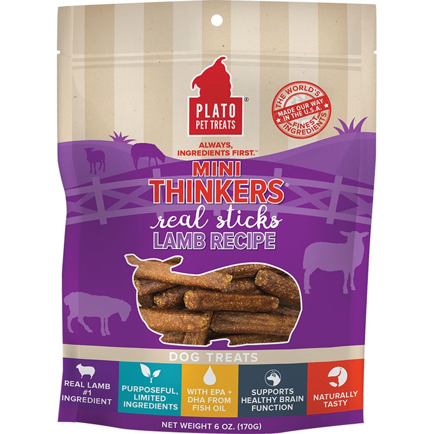 Plato Dog Mini Thinkers Lamb 6oz,