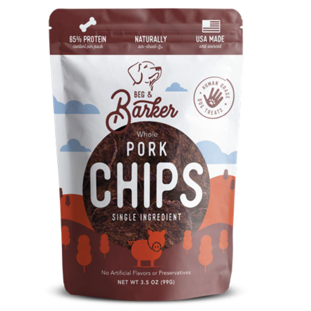 Beg & Barker Pork Heart Chips Dog Treats 1ea/3,5 oz