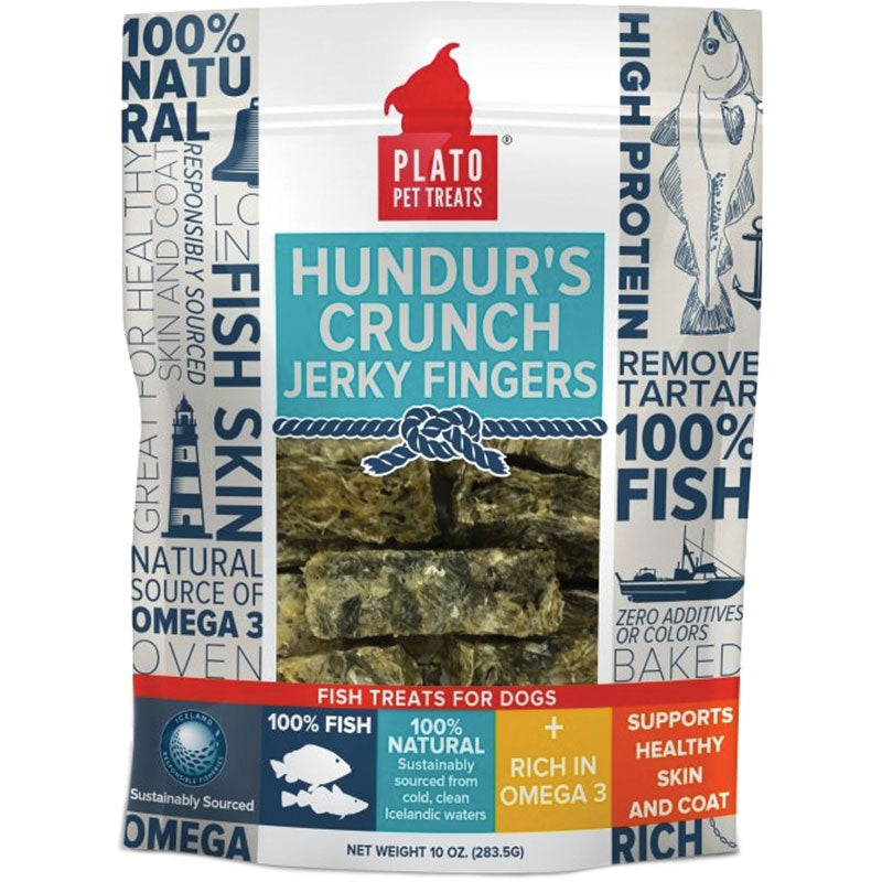 Plato Hundurs Crunch Jerky Fingers 10oz,