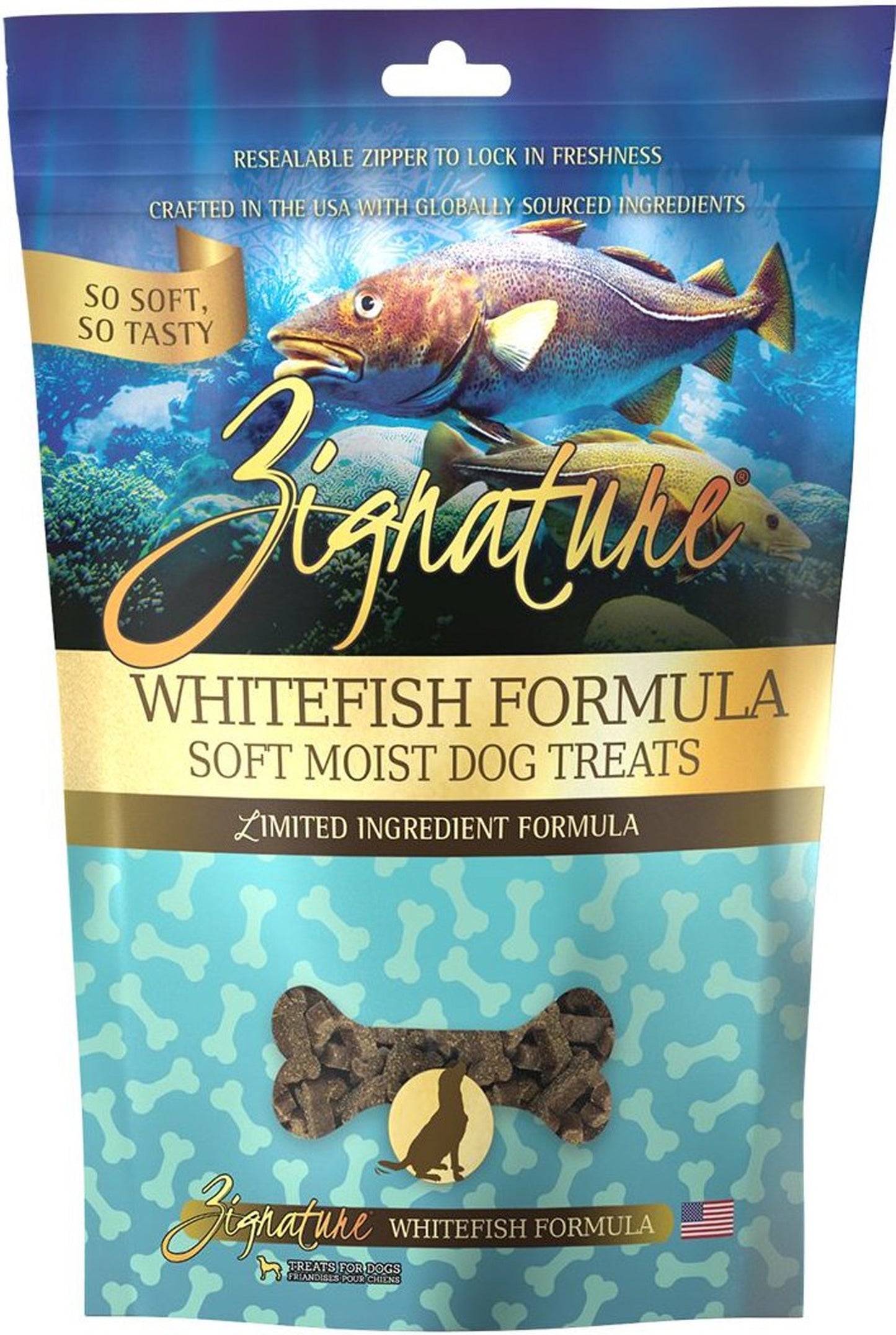 Zignature Dog 4oz, Whitefish Soft Moist Treat