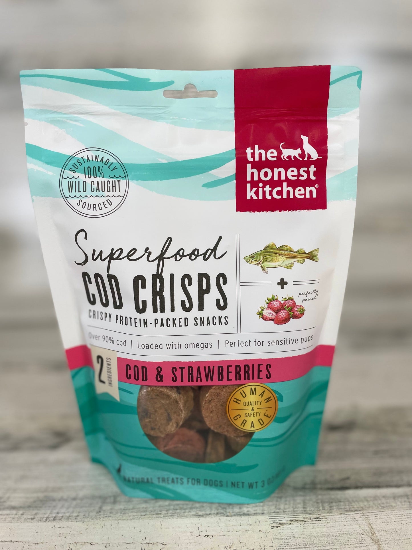 The Honest Kitchen Cod & Strawberry Crisps