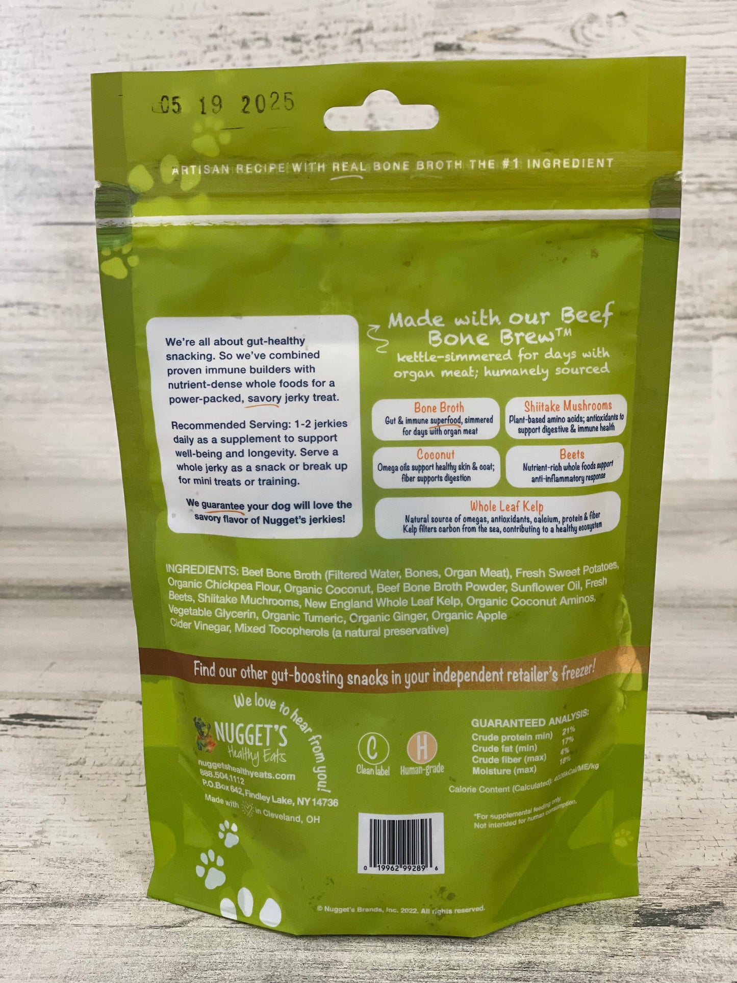 Nugget's Beef Bone Broth Jammin' Jowlers Jerky