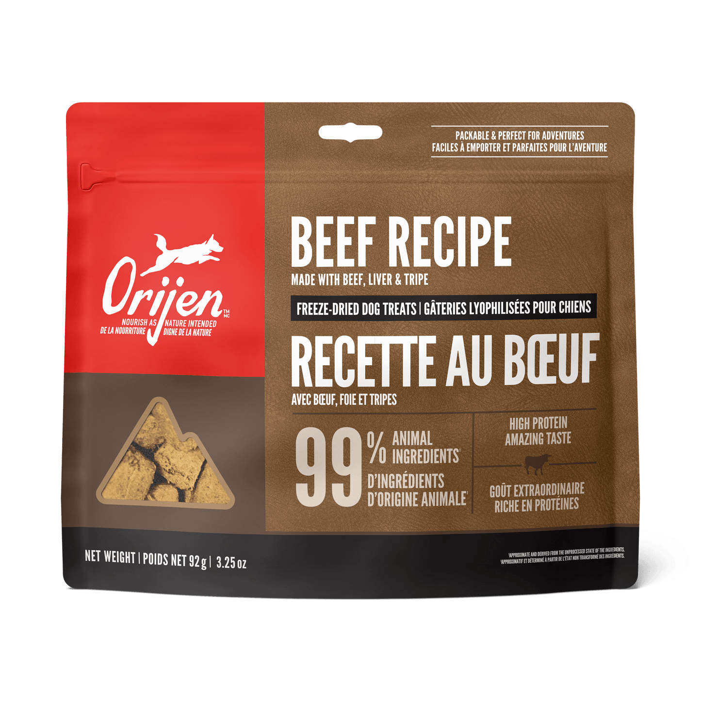 Orijen Freeze-Dried Dog Treats Ranch-Raised Beef Formula