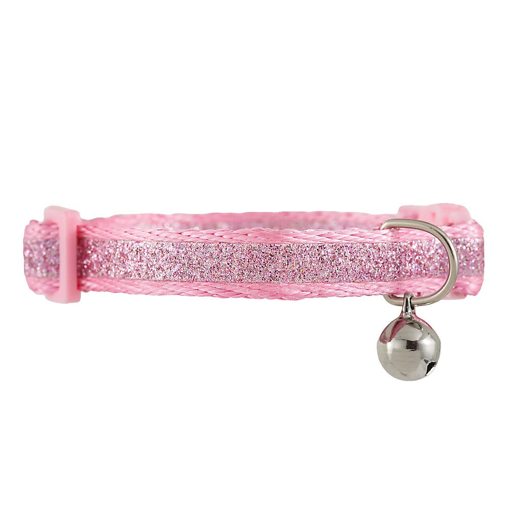 Pink Glitter Breakaway Adjustable Adult Cat & Kitten Collars