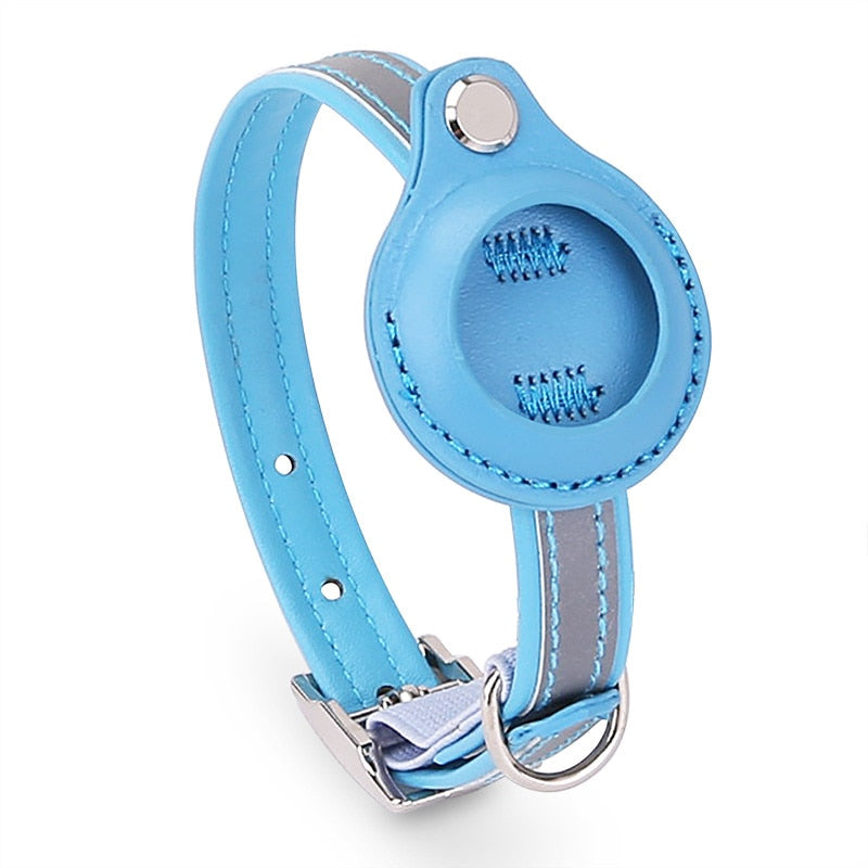AirTag Cat Leather Collar - GPS Finder & Anti-Lost GROOMY