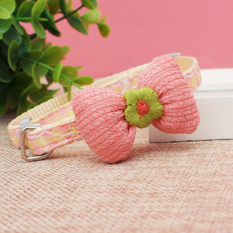 Pet Collar Anti Lock Safety Collar with Bow Tie Adjustable Collar Pet Lover Gift