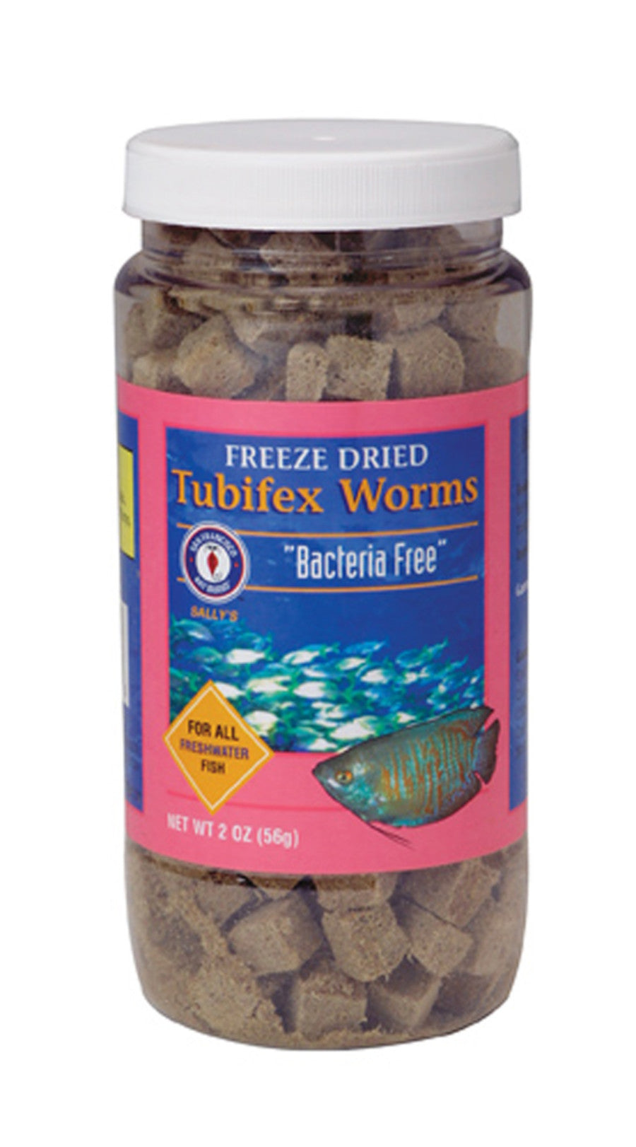 San Francisco Bay Brand Bacteria Free Tubifex Worms Freeze Dried Fish Food 56 g: 1ea/2 oz