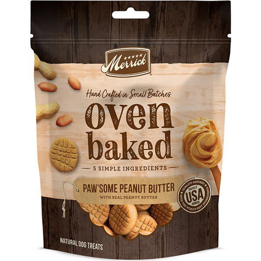 Merrick Dog Oven Baked Pawsome Peanut Butter 11oz, (Case Of 6)