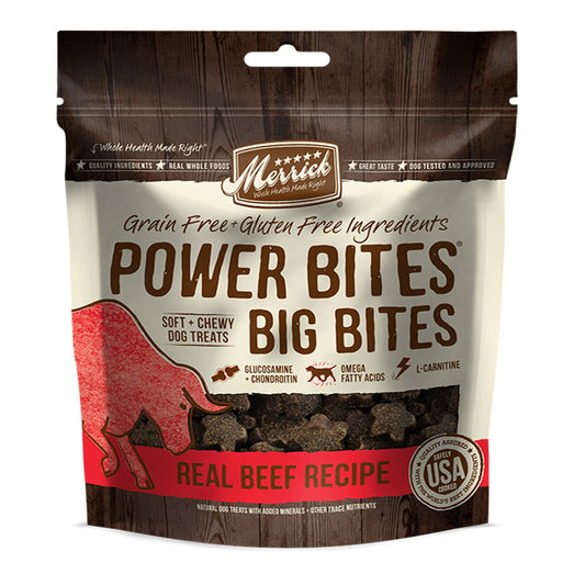 Merrick Big Bites Real Beef Recipe 6 oz,(Case Of 6)