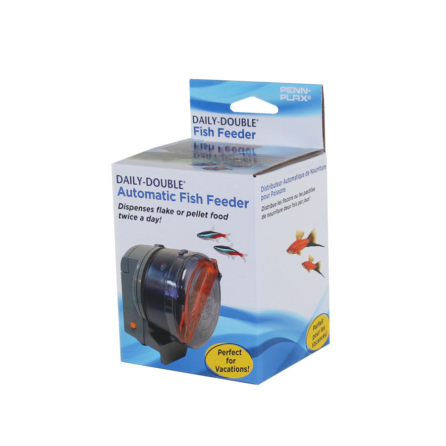 Penn-Plax Daily Double Battery Operated Automatic Fish Feeder II 1ea/One Size