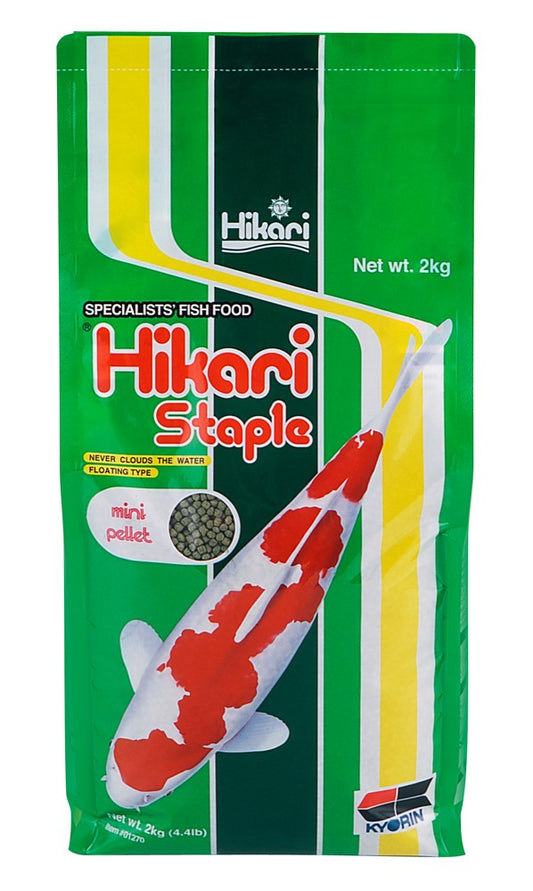 Hikari USA Staple Growth Formula Pellet Fish Food for Koi and Other Pond Fishes 4,4 lb Mini