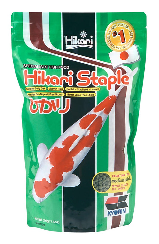 Hikari USA Staple Growth Formula Pellet Fish Food for Koi and Other Pond Fishes 17,6 oz Medium