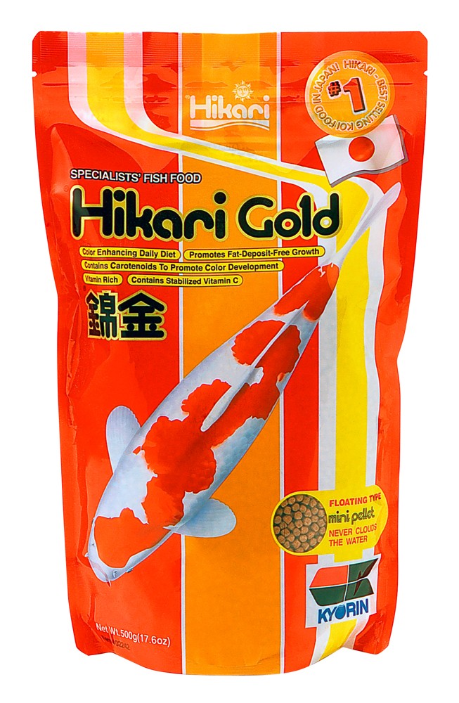 Hikari USA Gold Color Enhancing Pellet Fish Food for Koi and Pond Fishes 17,6 oz Mini