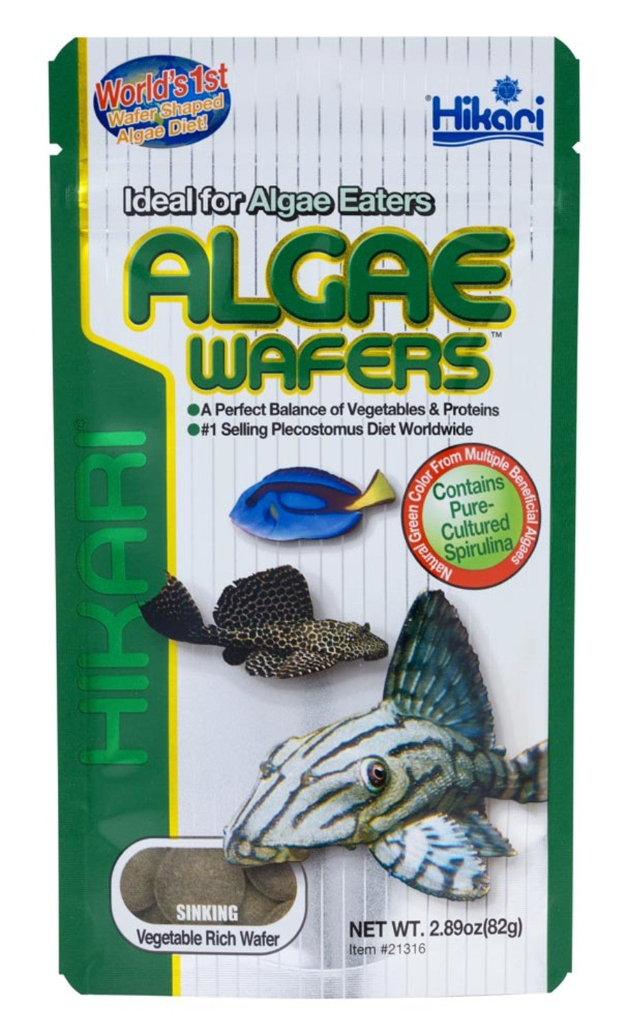 Hikari USA Algae Wafers Rapidly Sinking Wafer Fish Food 2,89 oz