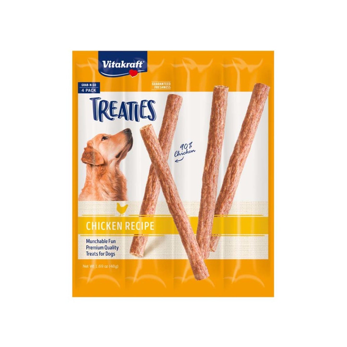Vitakraft Treaties Dog Treats Smoked Chicken 14ea/1,69 oz, 4 Pc