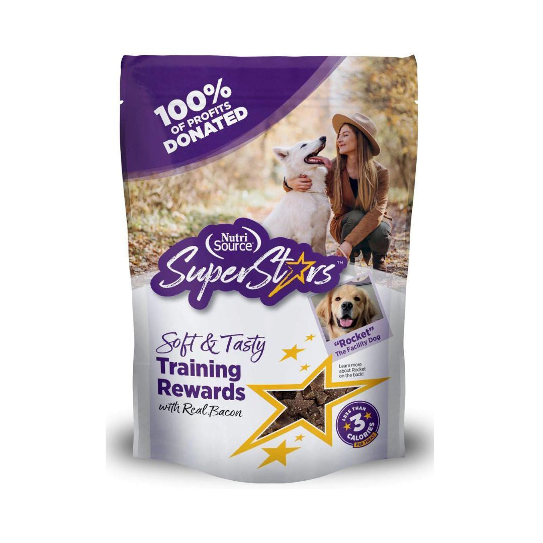 Nutrisource Dog Superstar Treat Bacon 16oz,
