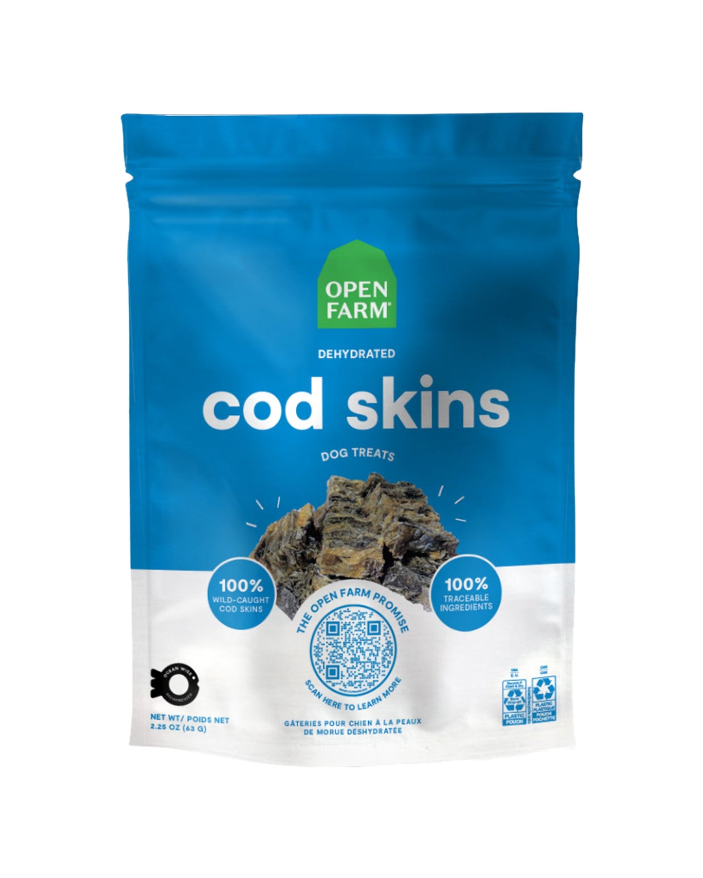 Dehydrated Cod Skins Dog Treats