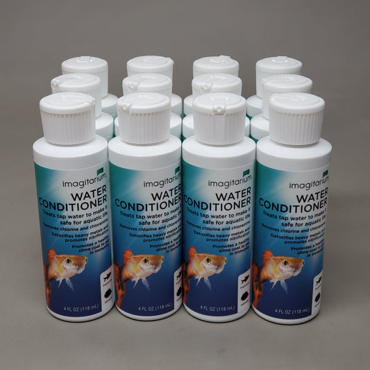 IMAGITARIUM Case of 12 Water Conditioner Treats Tap Water For Aquatic Life 4 Oz (06/25)