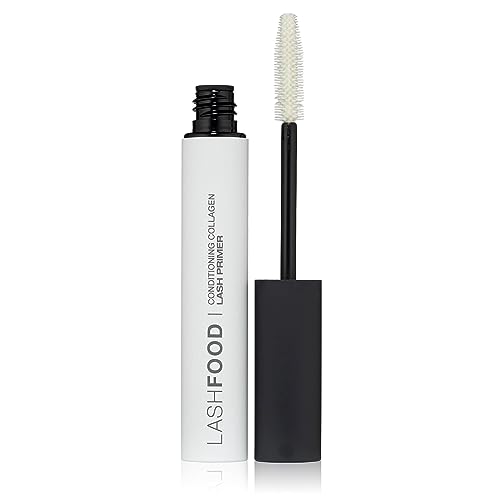 LashFood Conditioning Collagen Fiber Primer | Lash Extender & Thickening Serum Volume Boosting with Collagen, Nano-peptide Complex, Panthenol Lash Mascara Feathery Long Full Eyelashes .27oz