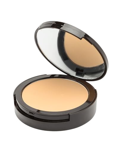 Manna Kadar Beauty Dual Powder Compact, C3 Linen Shade - Medium to Full Coverage, Long-Lasting Matte Finish, Velvet Texture, Hide Imperfections, Covers & Smooths, 4 Shades Highlight & Contour