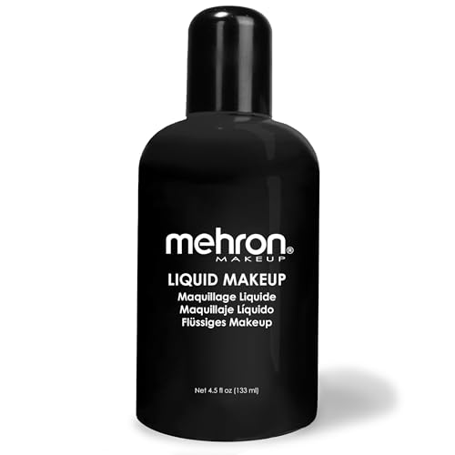 Mehron Makeup Liquid Makeup | Face Paint and Body Paint 4.5 oz (133 ml) (Black)