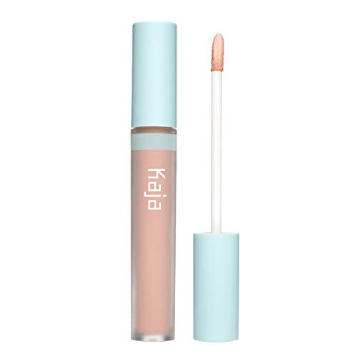 Kaja Liquid Concealer - Cat Nap | with Aqua Ceramide, Peach-toned Under Eye Brightener, Hydrating, Blendable, Seamless Coverage for Dark Circles and Puffiness, 0.19 Oz