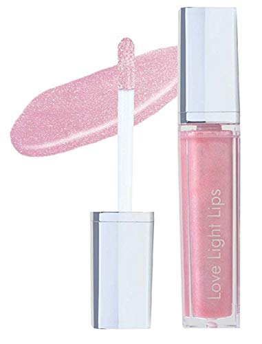 Love Light Lips Lip Gloss - BLISS - Hydrating & Moisturizing Lip Makeup with Jojoba, Shea Butter, Vitamin E and Aloe. LED Light in the Wand and Mirror on the bottle, Cruelty-Free and Paraben Free