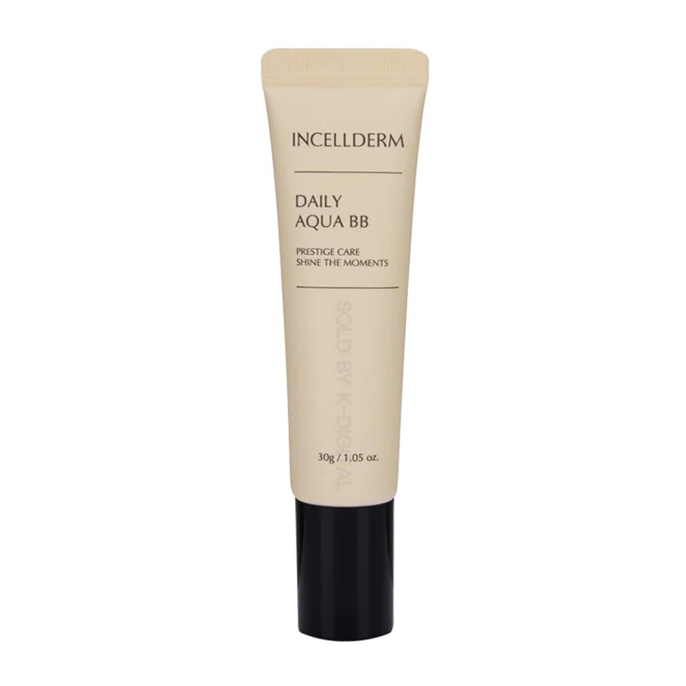 INCELLDERM Korean Beauty Skin Care Daily Aqua BB Cream Blemish Balm Facial Makeup for All Skin types - 30g