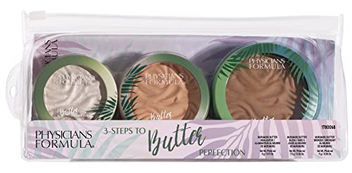 Physicians Formula 3Steps to Butter Perfection Butter Bronzer Highlighter and Blush, Multi, 0.81 Ounce